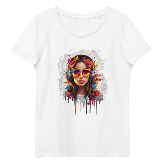 Women’s fitted eco tee - Colorful Beats - S - T-Shirt