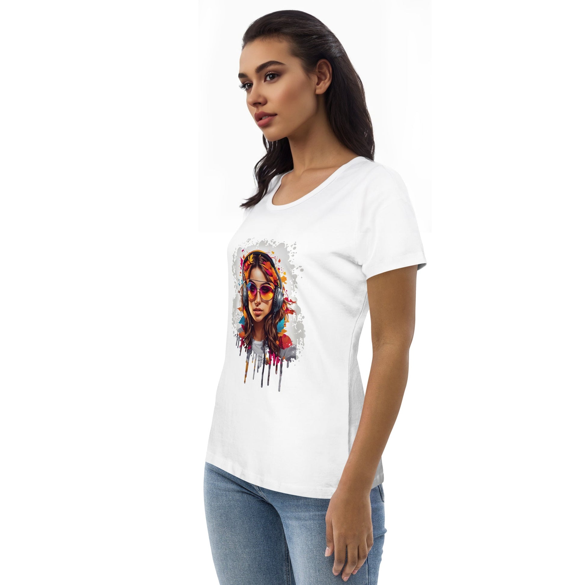 Women’s fitted eco tee - Colorful Beats - T-Shirt