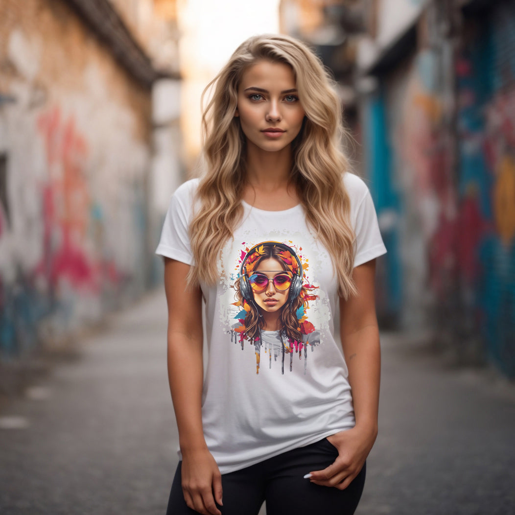 Women’s fitted eco tee - Colorful Beats - T-Shirt