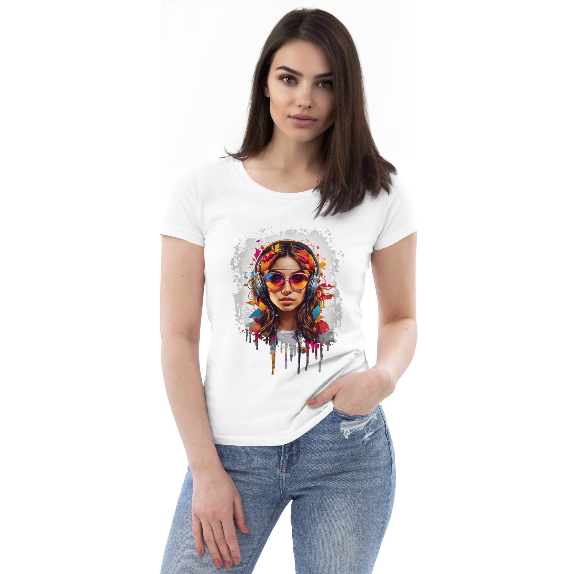 Women’s fitted eco tee - Colorful Beats - T-Shirt