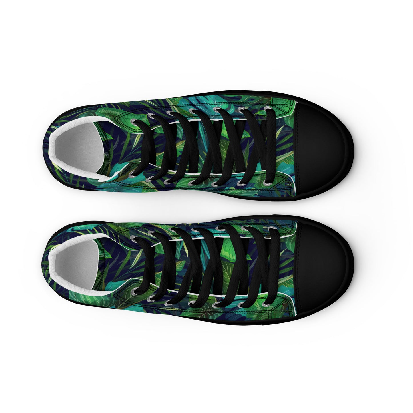 Women’s Lush Jungle Print High-Top Canvas Shoes