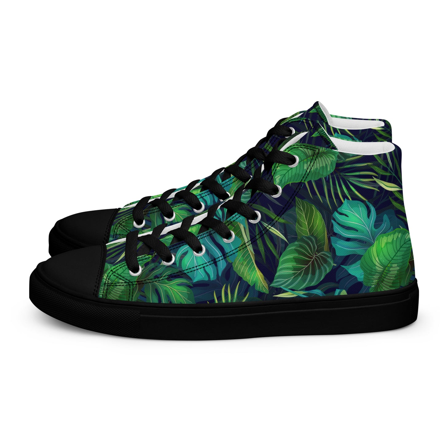 Women’s Lush Jungle Print High-Top Canvas Shoes