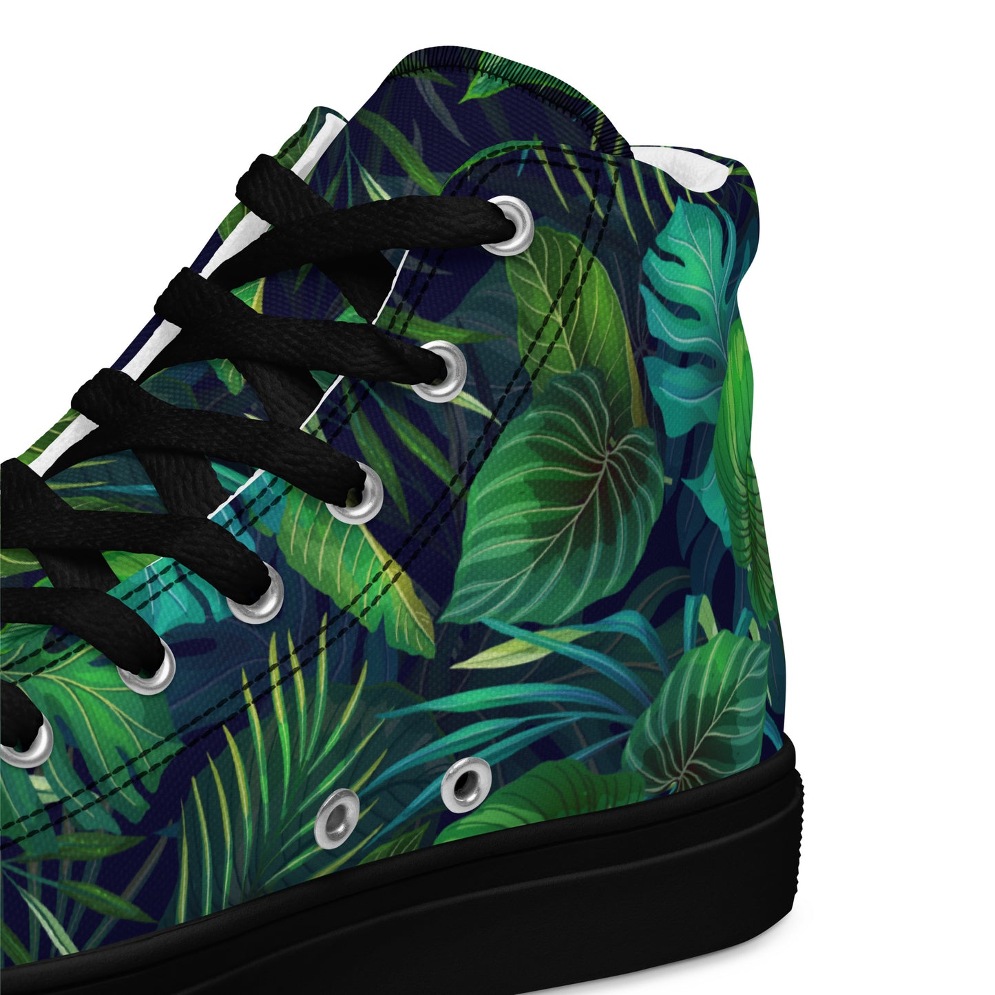 Women’s Lush Jungle Print High-Top Canvas Shoes