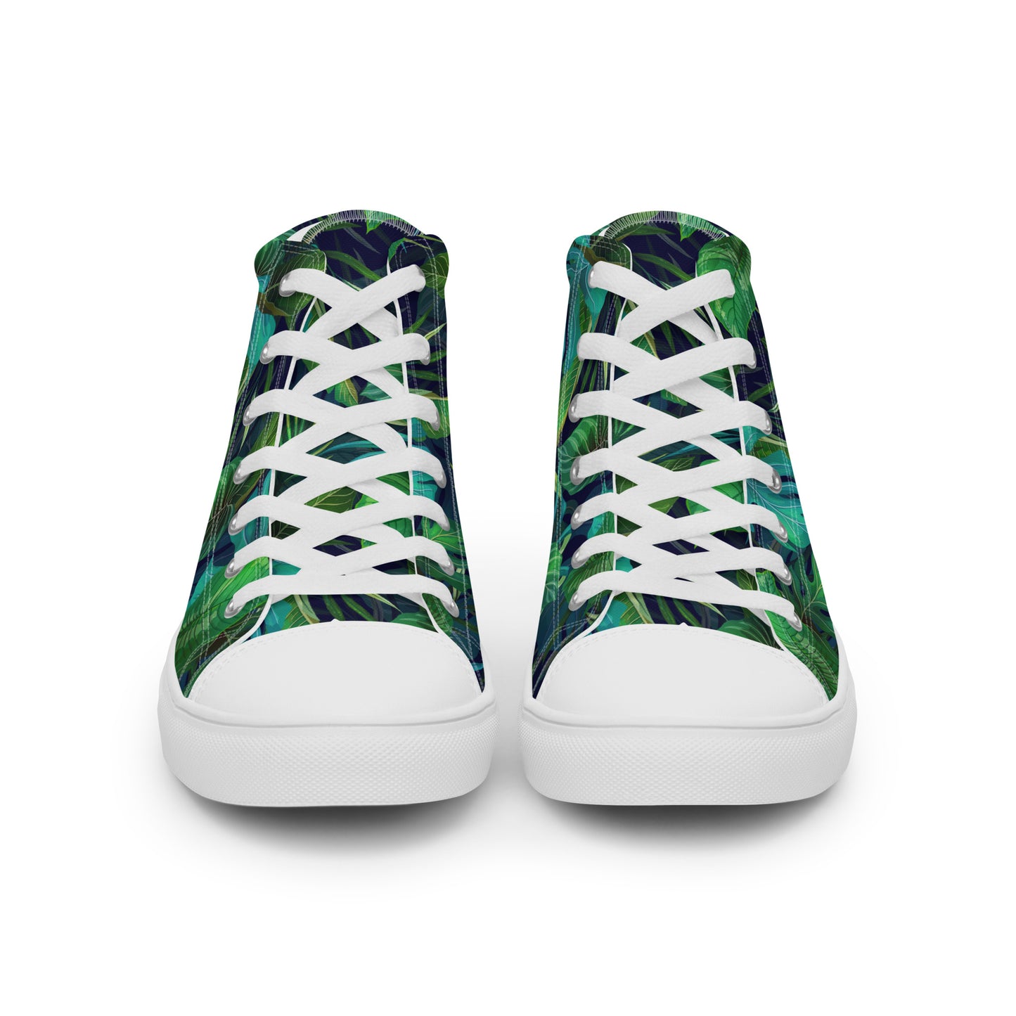 Women’s Lush Jungle Print High-Top Canvas Shoes