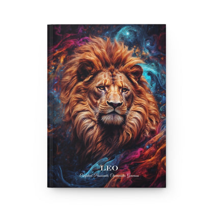 Hardcover Journal Matte - Leo, Zodiac Sign Astrology Diary Notebook A5