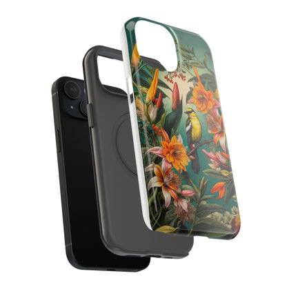 iPhone Case - Floral Bird Phone Case, Impact-Resistant Cover