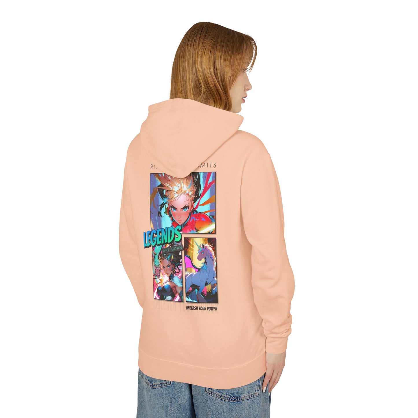 Legends Anime Collage Hoodie — "Rise Beyond Limits" Graphic Sweatshirt