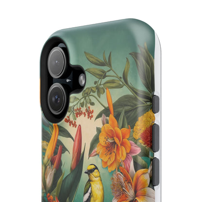 iPhone Case - Floral Bird Phone Case, Impact-Resistant Cover