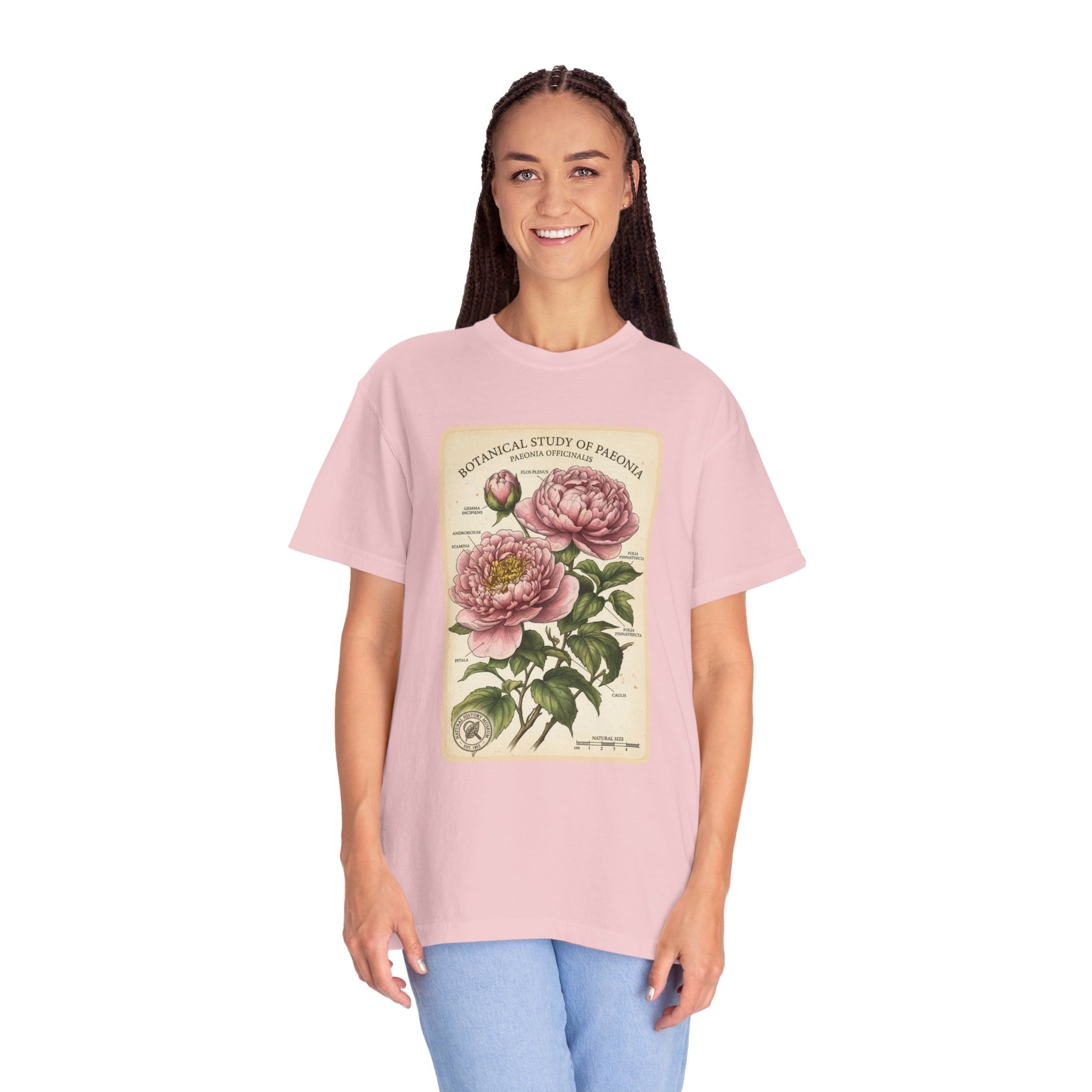 Botanical Peony T-Shirt - Vintage Floral Garment - Dyed Tee - LucyKay store