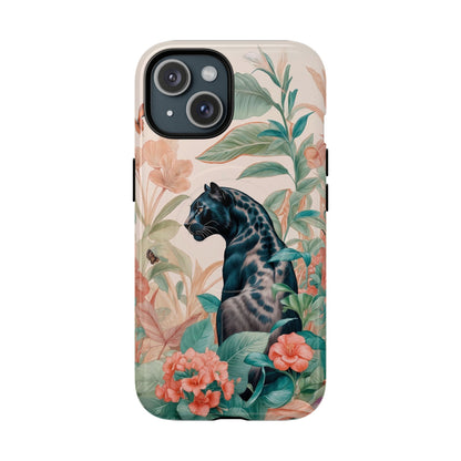 Panther Floral Tough Phone Case
