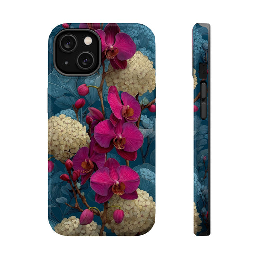 Floral Orchid Phone Case – MagSafe, Glossy or Matte