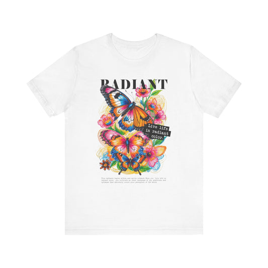 Butterfly Sketch Tee, Vibrant Colorful Positive Quotes