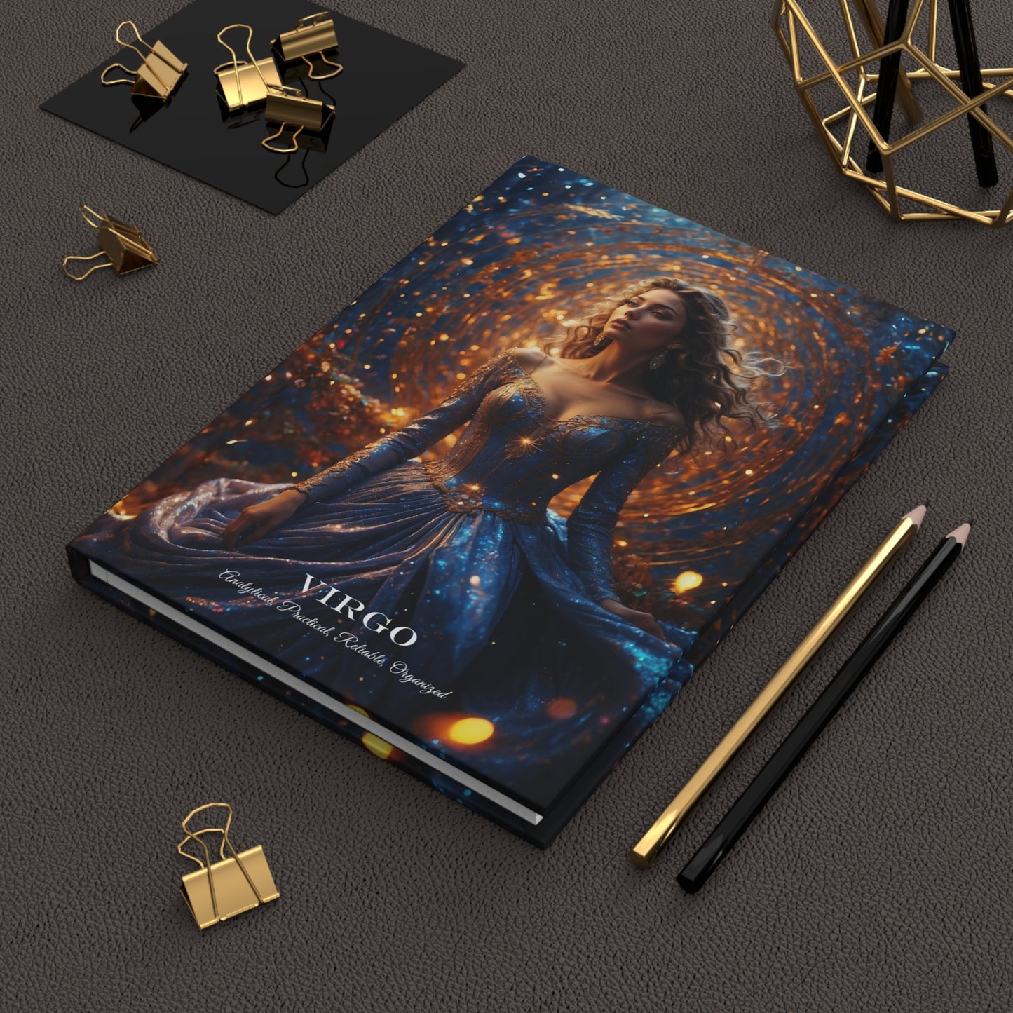 Hardcover Journal Matte- Virgo Zodiac Sign Astrology Diary Notebook A5