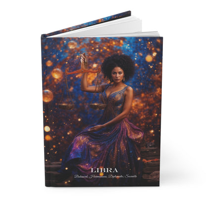 Hardcover Journal Matte - Libra Zodiac Sign Astrology Diary Notebook A5