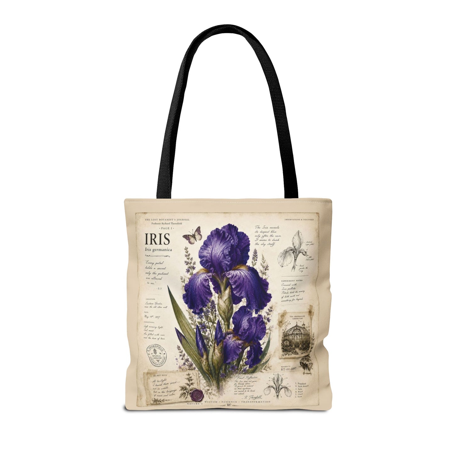 Iris Botanical Tote Bag