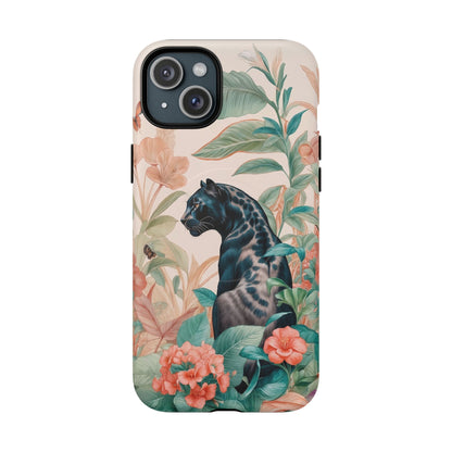 Panther Floral Tough Phone Case