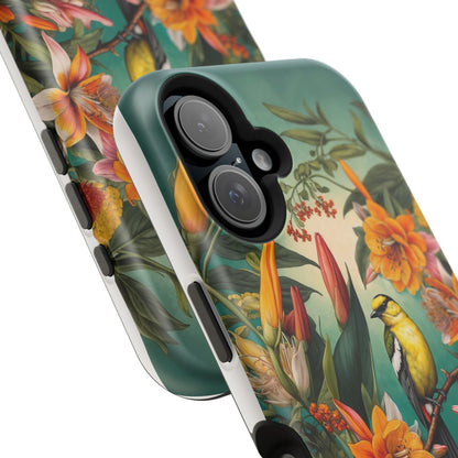 iPhone Case - Floral Bird Phone Case, Impact-Resistant Cover