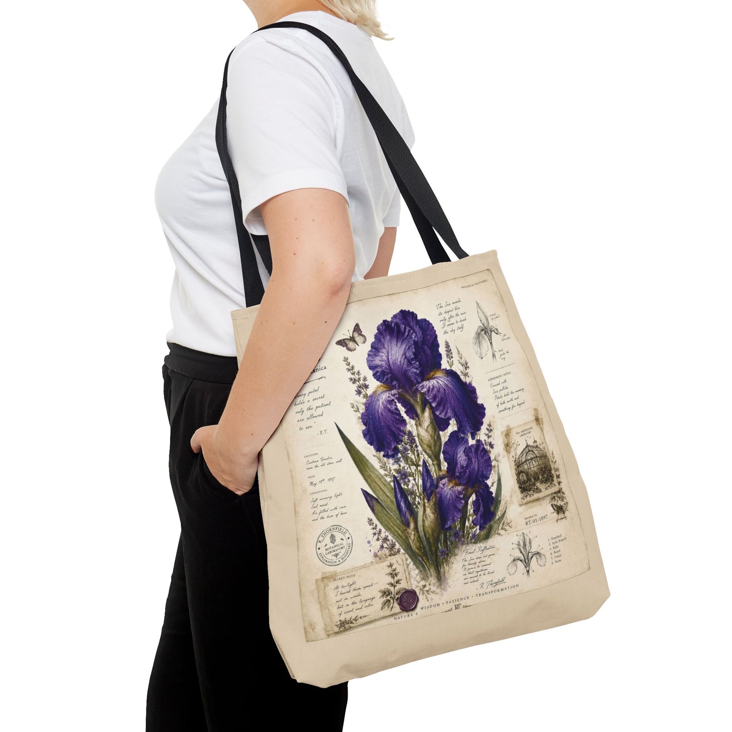 Iris Botanical Tote Bag
