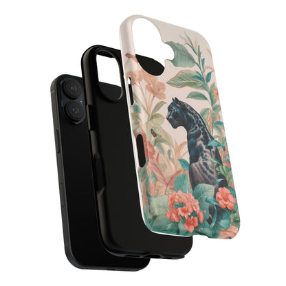Panther Floral Tough Phone Case