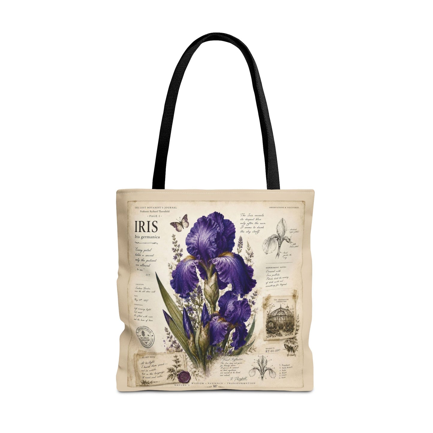 Iris Botanical Tote Bag