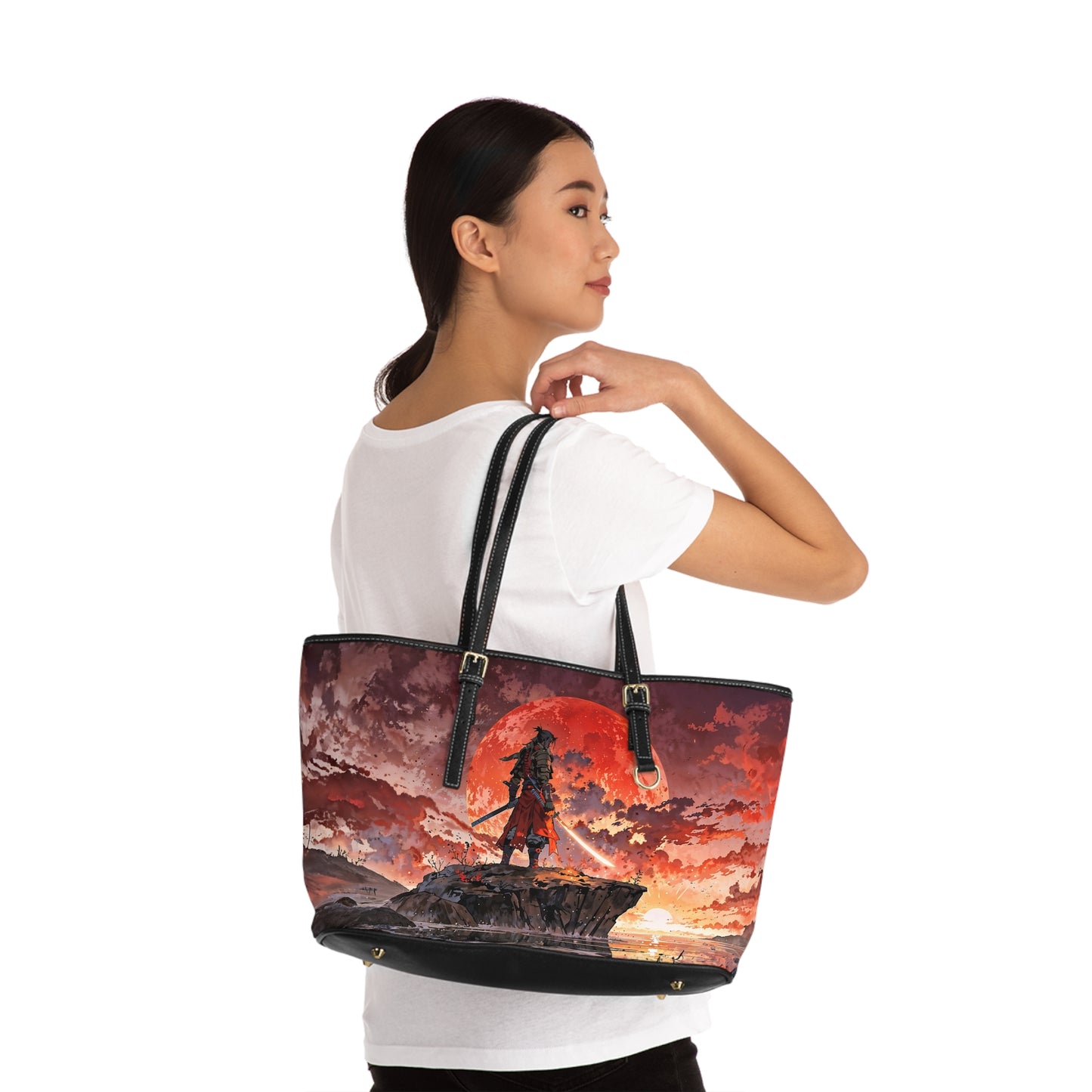 PU Leather Shoulder Bag- Samurai