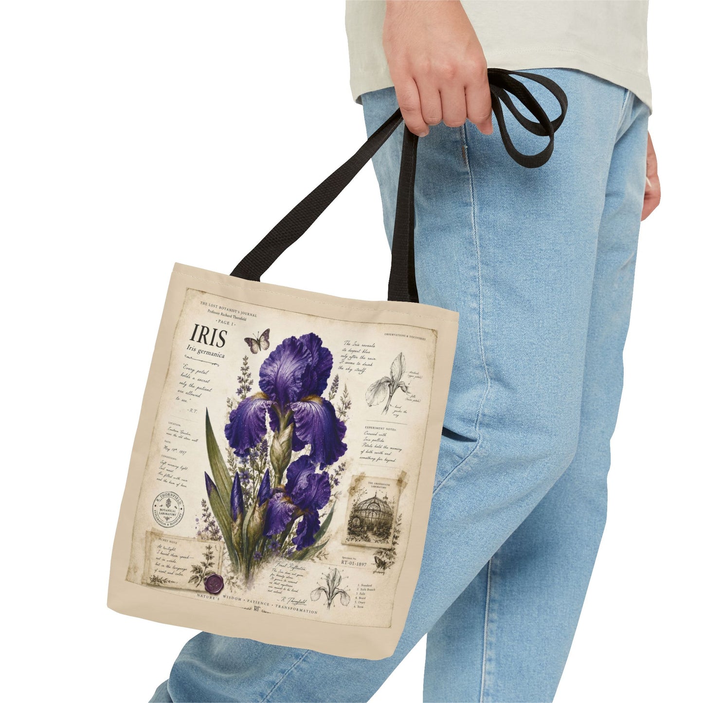 Iris Botanical Tote Bag