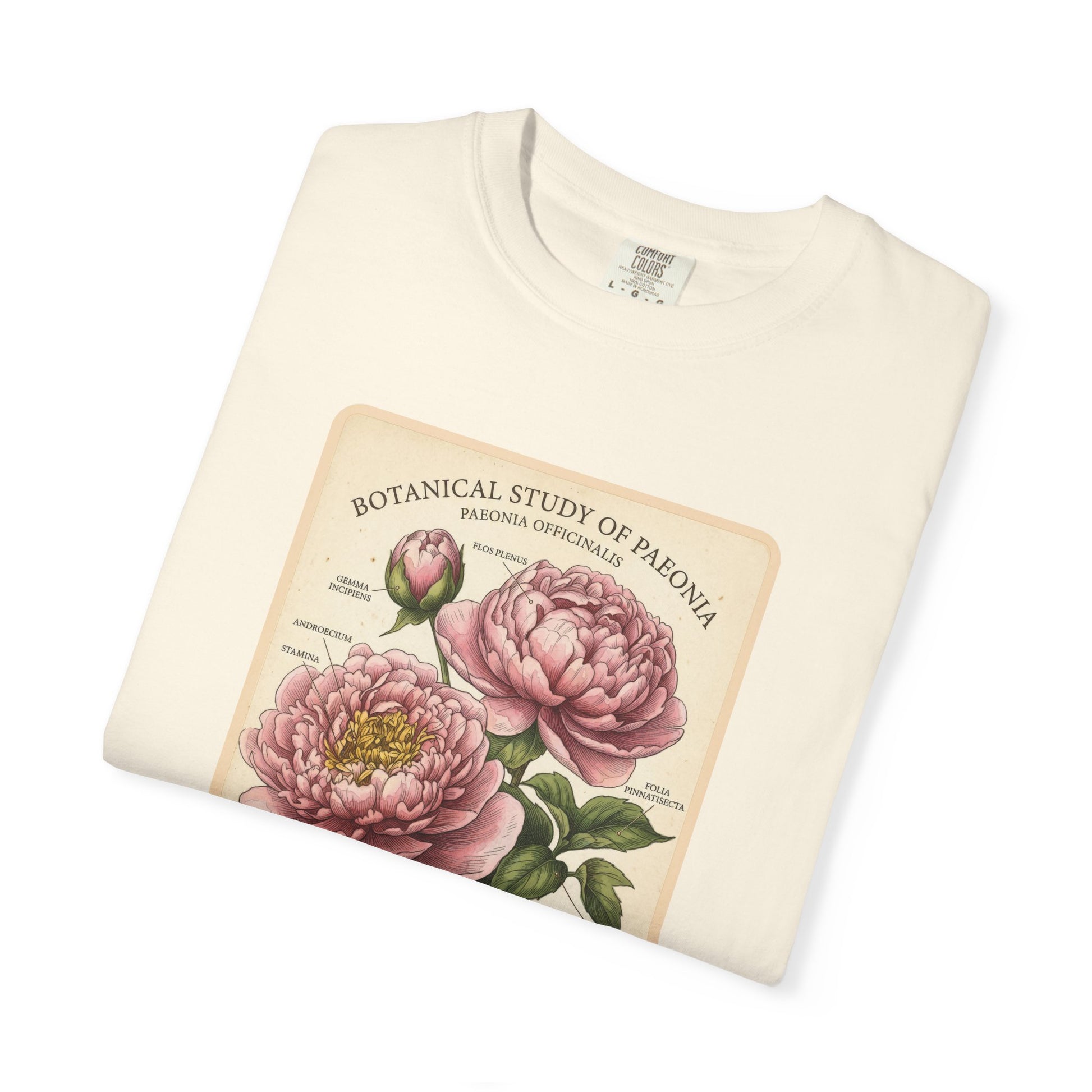 Botanical Peony T-Shirt - Vintage Floral Garment - Dyed Tee - LucyKay store