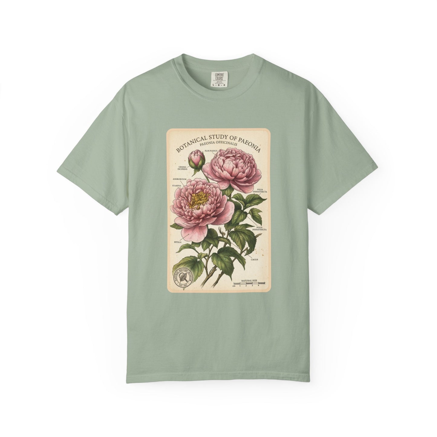 Botanical Peony T-Shirt - Vintage Floral Garment - Dyed Tee - LucyKay store