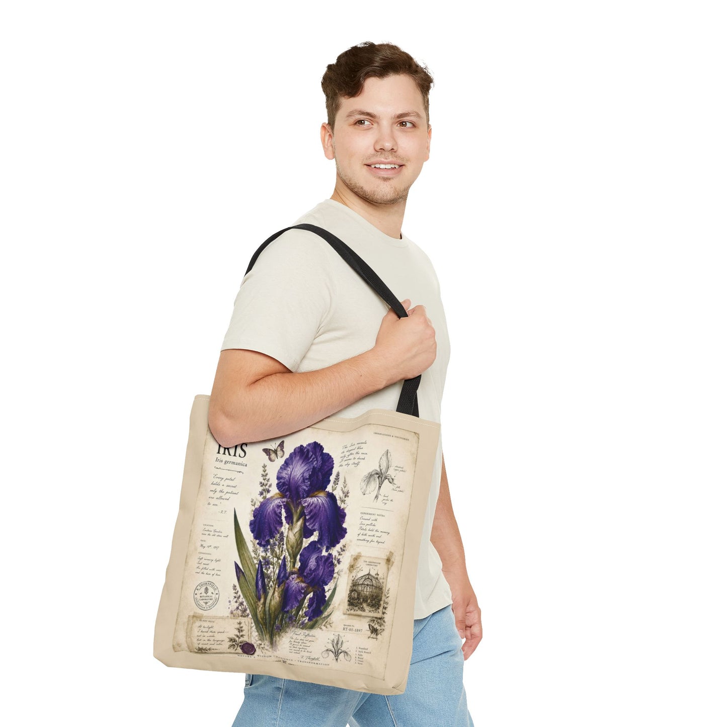 Iris Botanical Tote Bag