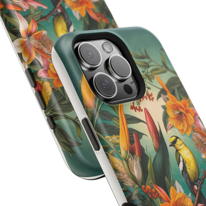 iPhone Case - Floral Bird Phone Case, Impact-Resistant Cover