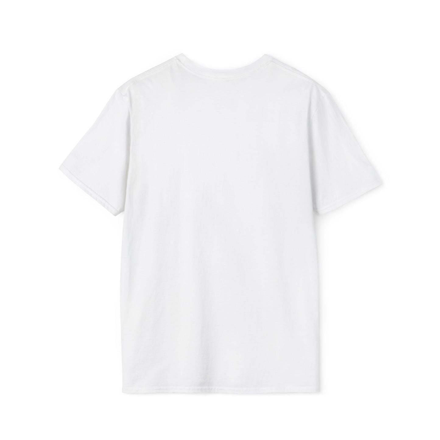 Plain white t-shirt on a light gray background