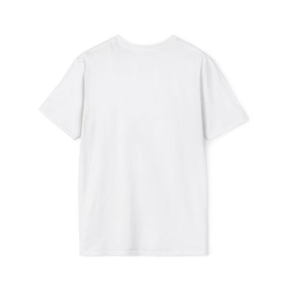 Plain white t-shirt on a light gray background