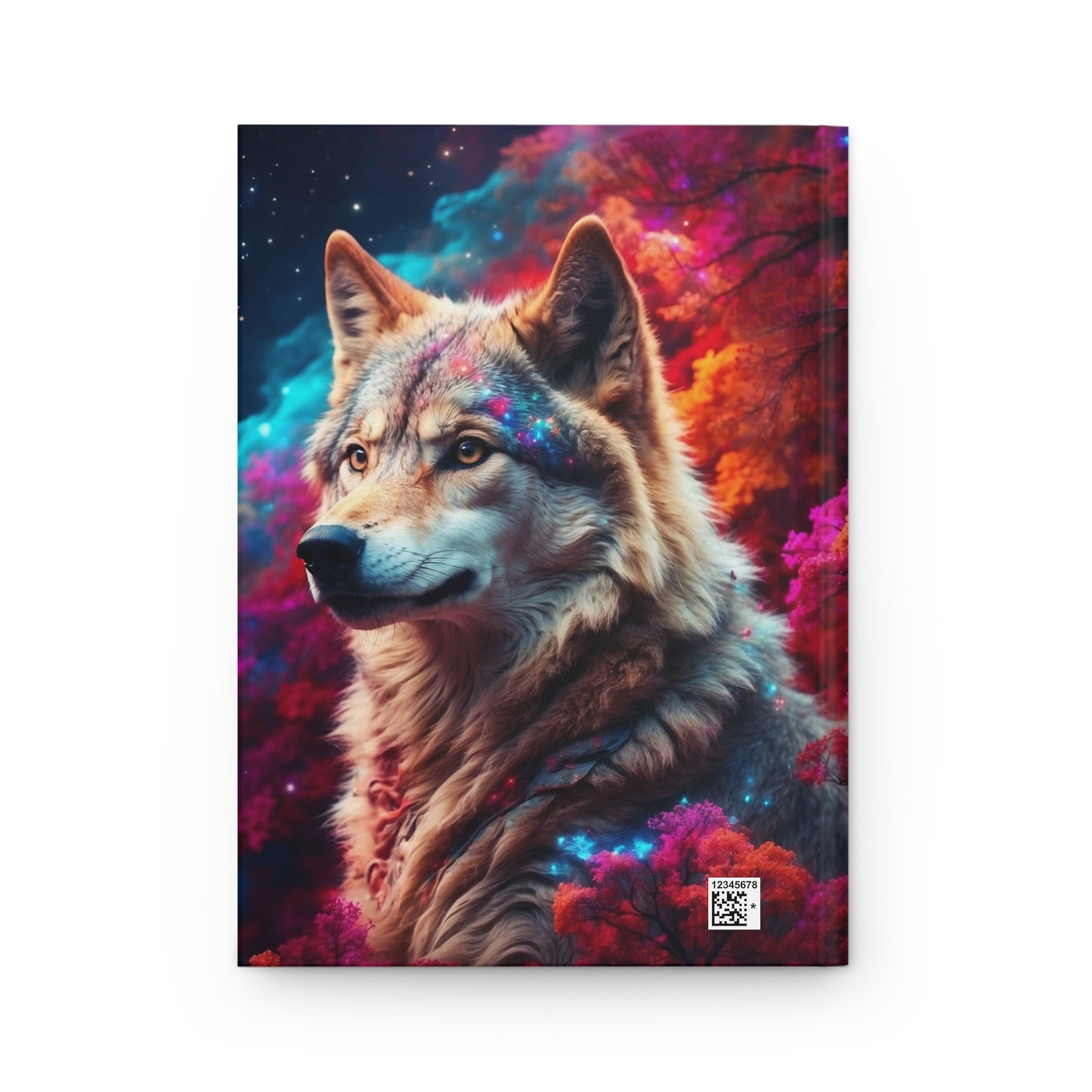 Personalized Nature A5 Notebook, Animal Art Gift -Celestial Wolf Journal