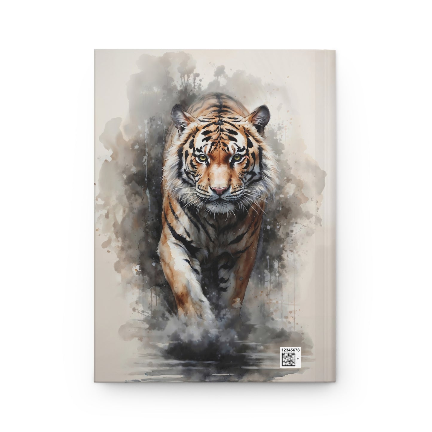 Hardcover Journal Matte - Watercolor painting of mjesti Tiger, A5