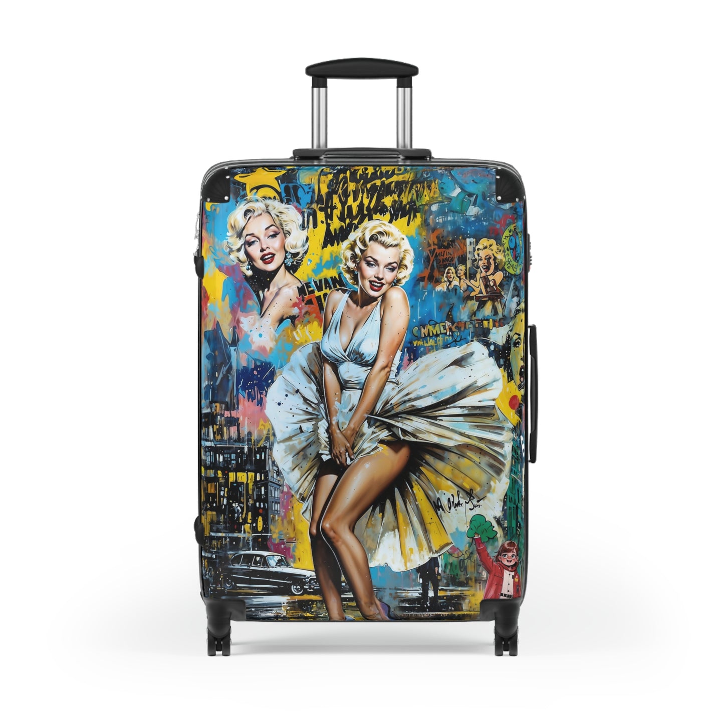Marilyn Monroe Suitcase – Pop Art Graffiti Travel Luggage - LucyKay store