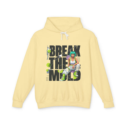 Break The Mold Hoodie | Bold Typography, Neon Accent by Printify