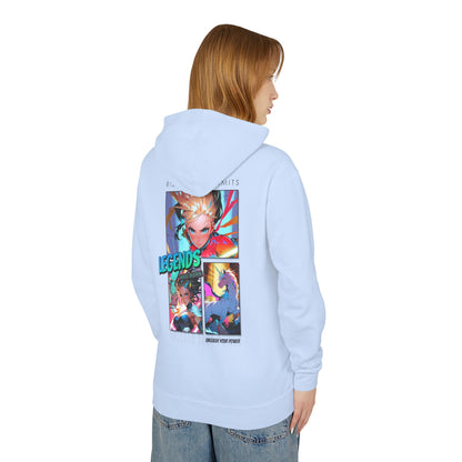 Legends Anime Collage Hoodie — "Rise Beyond Limits" Graphic Sweatshirt