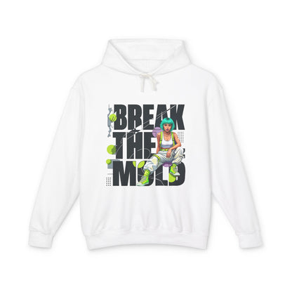 Break The Mold Hoodie | Bold Typography, Neon Accent by Printify
