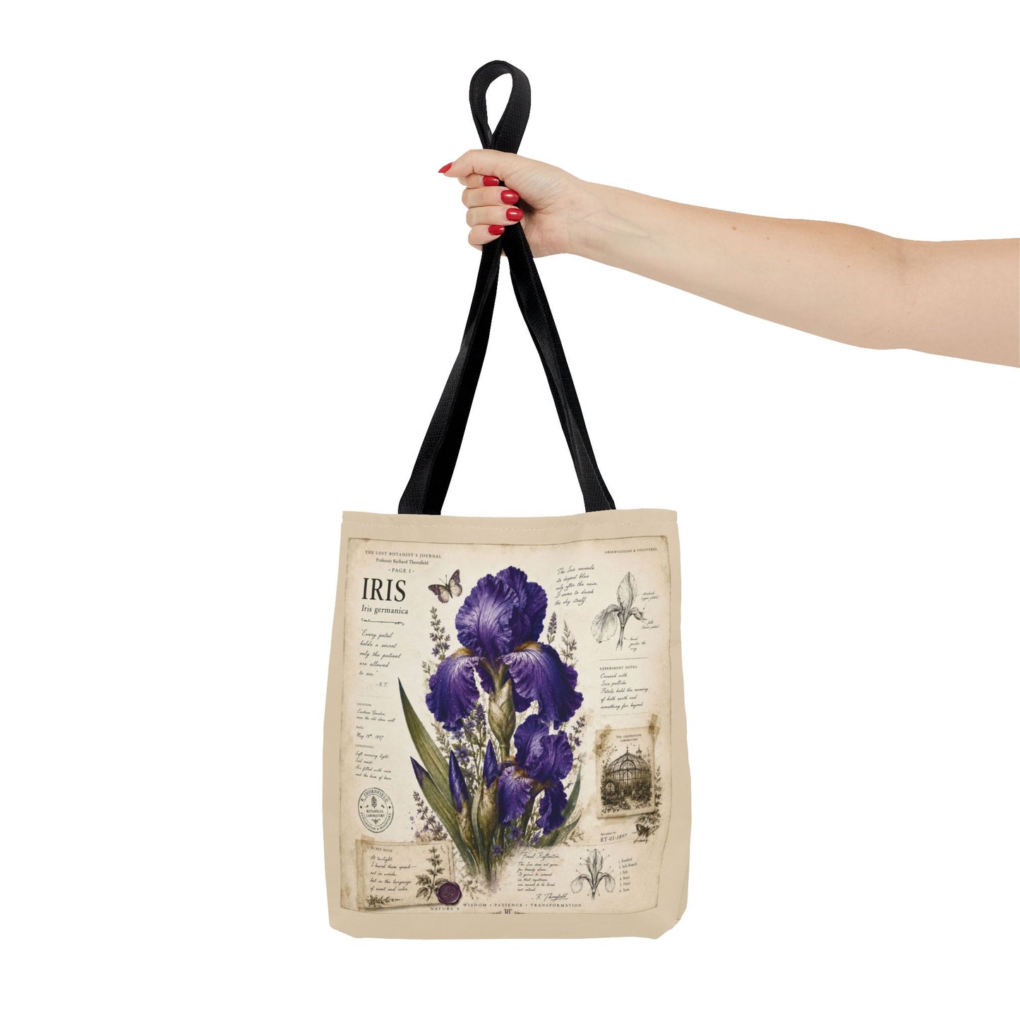 Iris Botanical Tote Bag