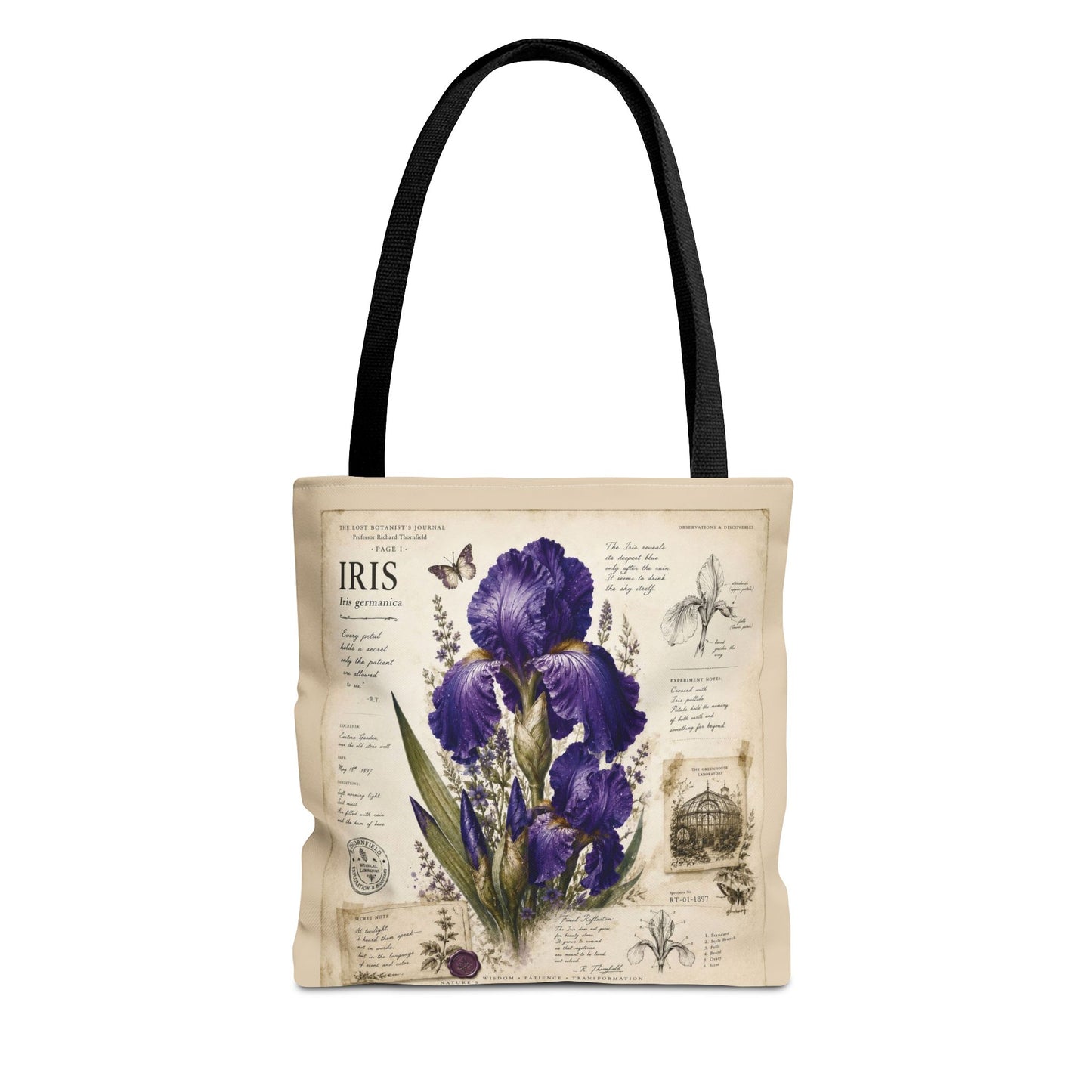 Iris Botanical Tote Bag
