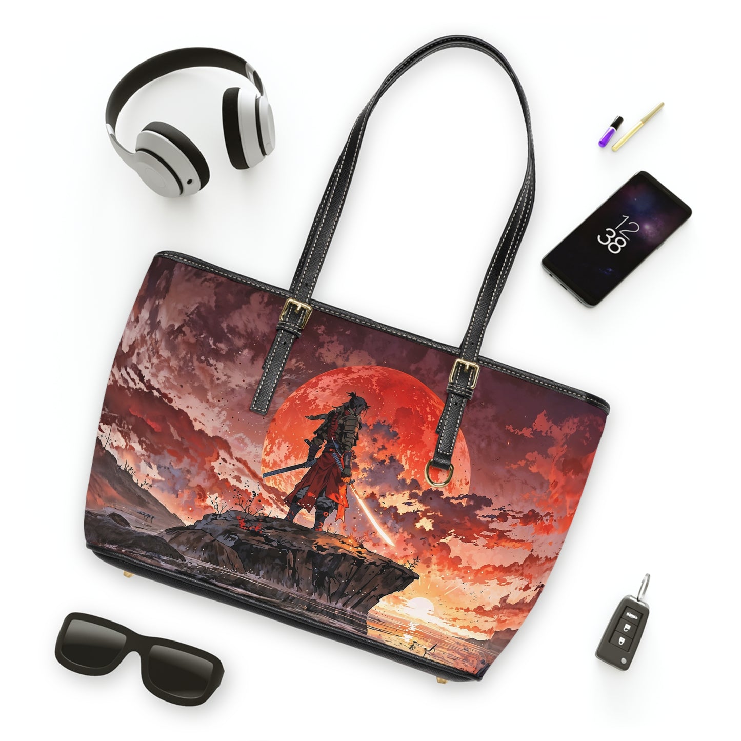 PU Leather Shoulder Bag- Samurai