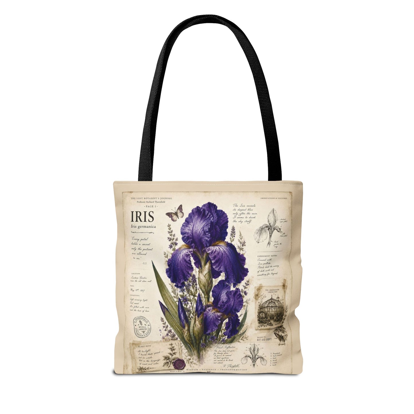 Iris Botanical Tote Bag