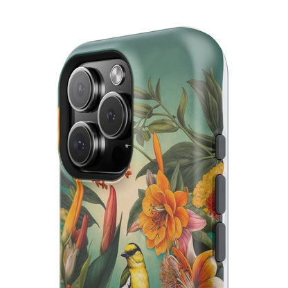 iPhone Case - Floral Bird Phone Case, Impact-Resistant Cover