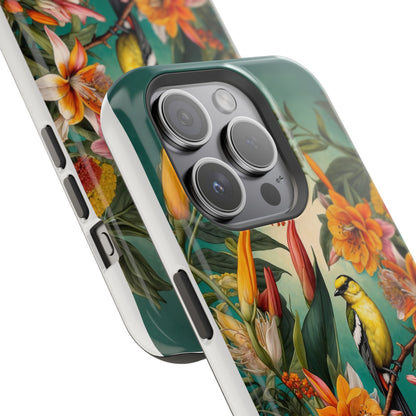 iPhone Case - Floral Bird Phone Case, Impact-Resistant Cover