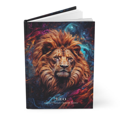 Hardcover Journal Matte - Leo, Zodiac Sign Astrology Diary Notebook A5