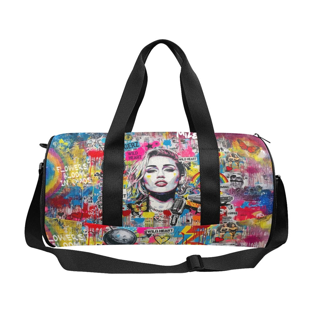 Wild Heart" Pop Art Graffiti Travel Duffel Bag
