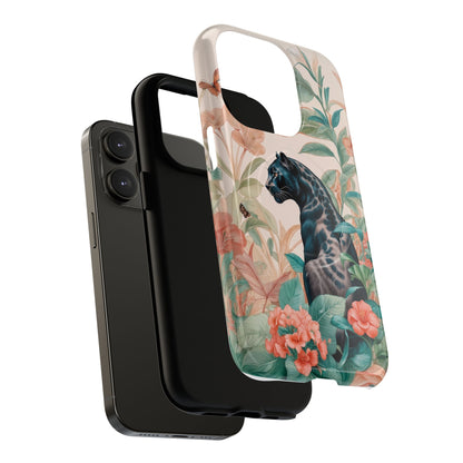 Panther Floral Tough Phone Case