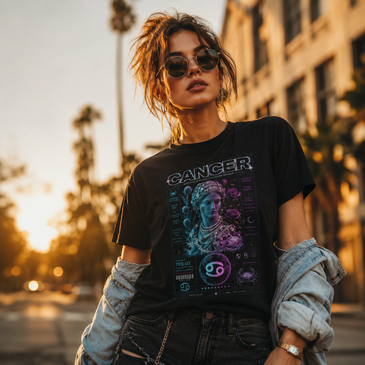Cancer Zodiac Tee + 6-Month Horoscope & Style Guide Bundle