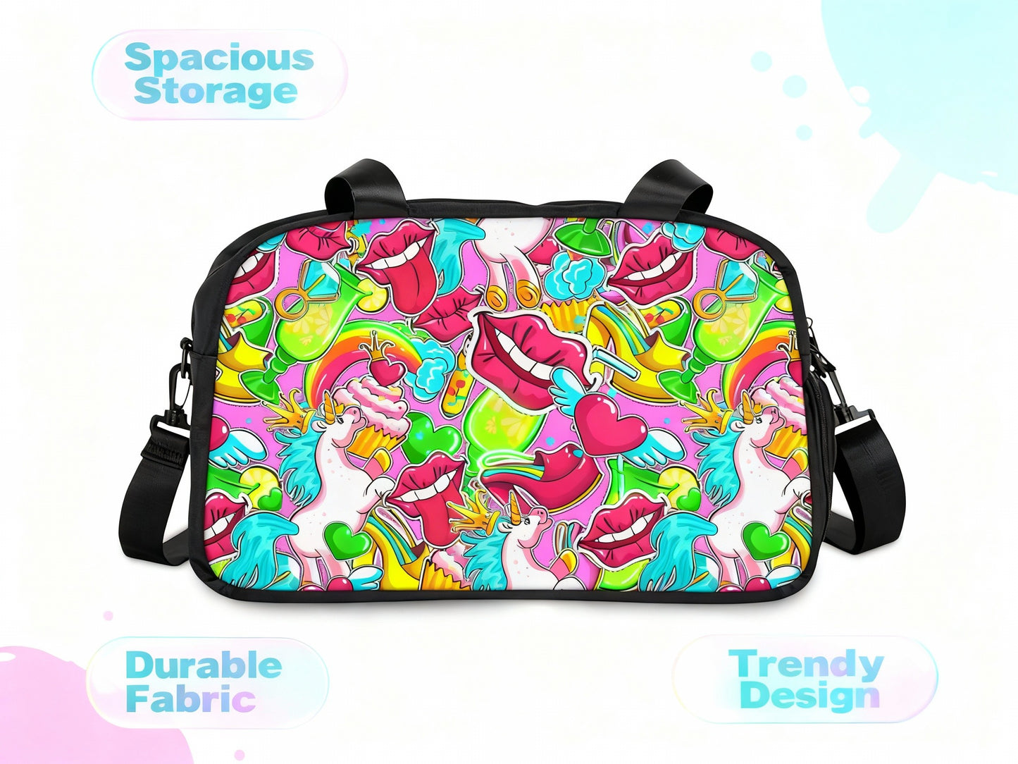 Fitness Handbag - Vibrant Pop Art