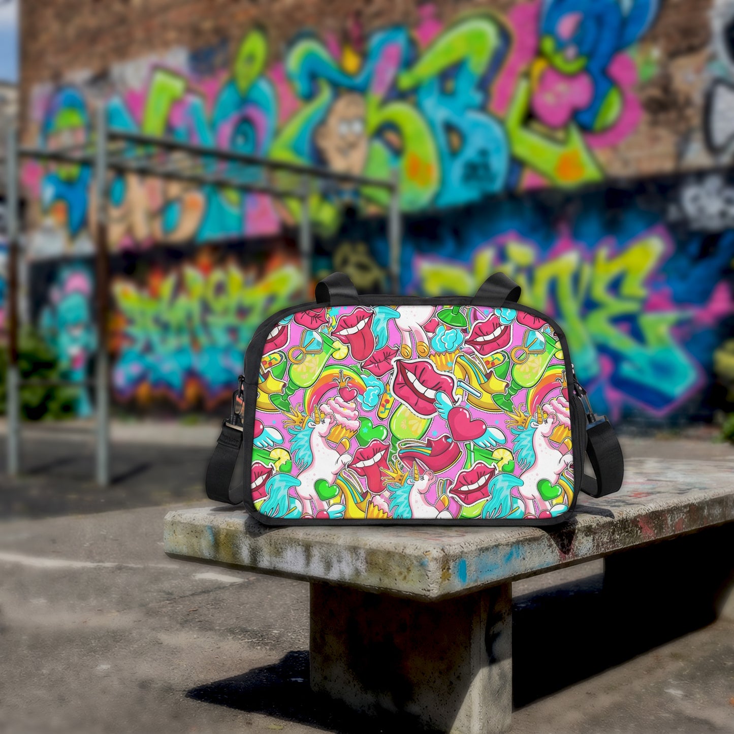 Fitness Handbag - Vibrant Pop Art